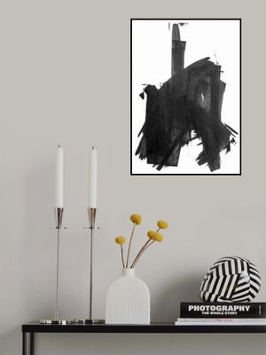 Abstract Black And White Painting