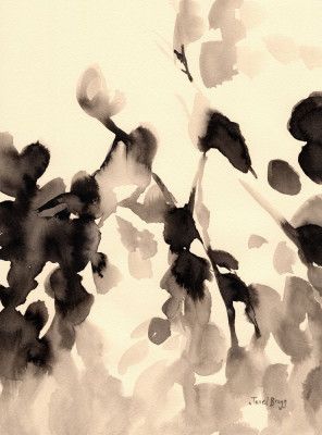 Leaves Abstract In Ink II