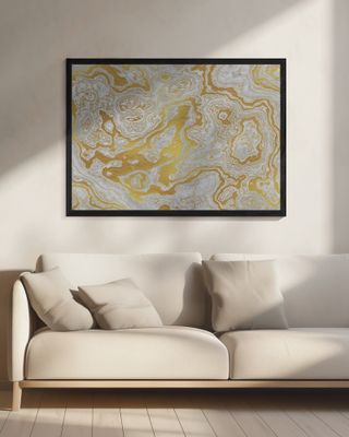 Calcatta Oro White and Gold Marble Texture Ii