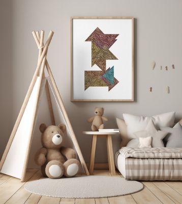 Mocha Textural Abstract 1