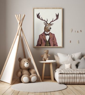 A deer With Human Attire—wearing