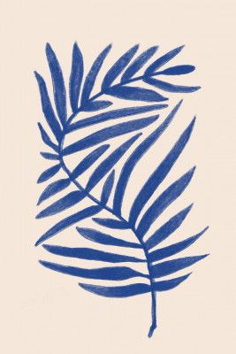 Blue Palm Leaves