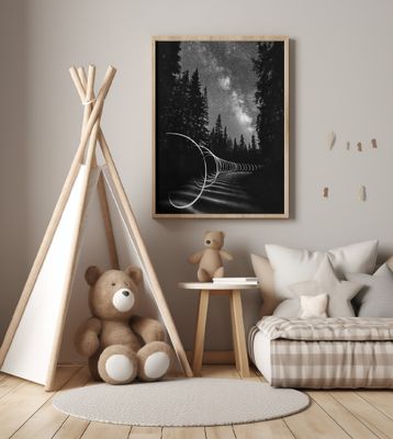 Light Painting under the Milky Way