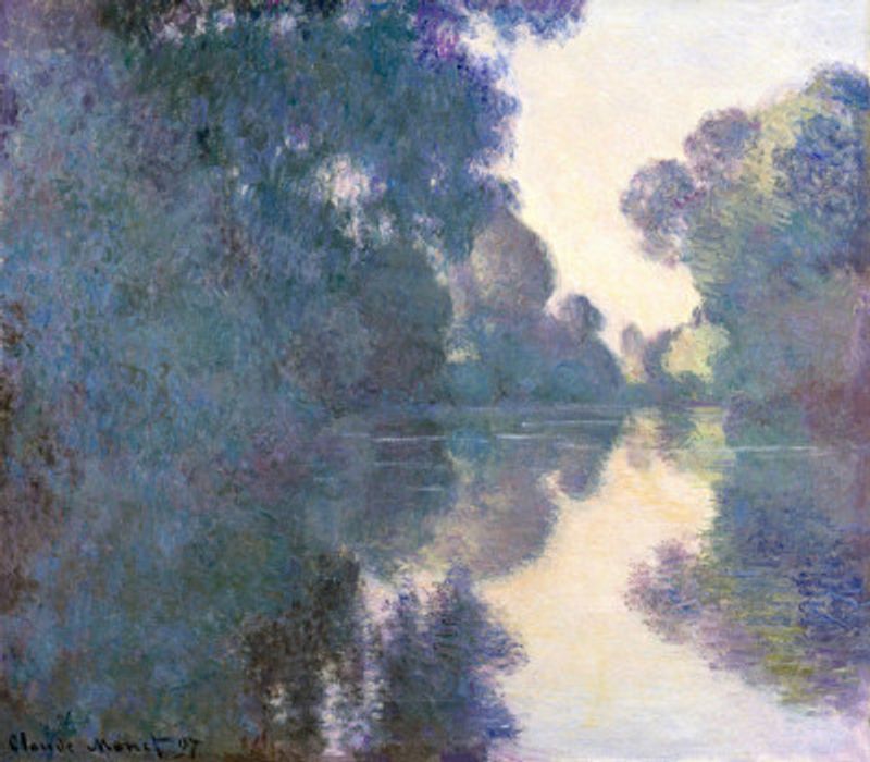 Morning On the Seine Near Giverny (1897) By Claude Monet