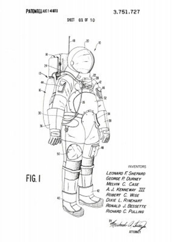 Space Suit Patent 1973