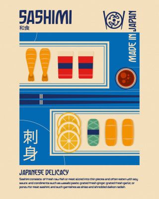 Sashimi Japanese Food Print