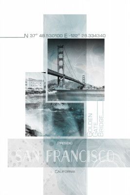 Poster Art SAN FRANCISCO Presidio | turquoise marble