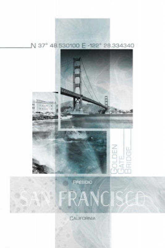 Poster Art SAN FRANCISCO Presidio | turquoise marble