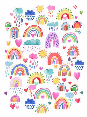 Lovely Happy Rainbows Sun Colourful