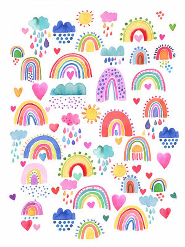 Lovely Happy Rainbows Sun Colourful