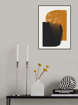 Overlapping Shapes Black And Orange