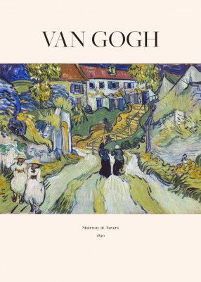 Stairway At Auvers (1890) Van Gogh