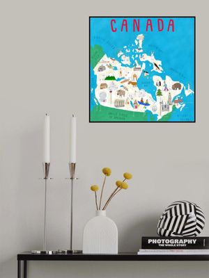 Illustrated Map of Canada by Artist Carla Daly