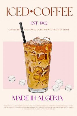 Refreshing Glass of Iced Coffee