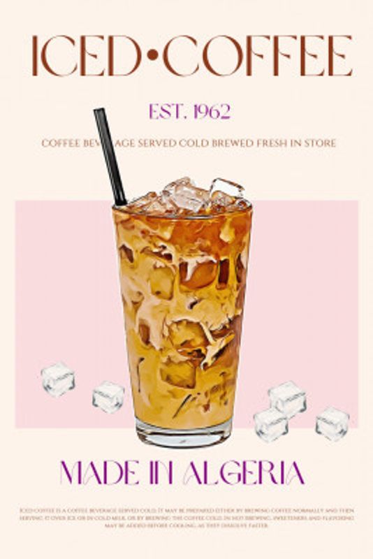 Refreshing Glass of Iced Coffee