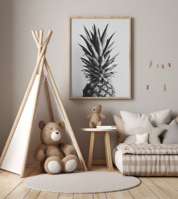 Pineapple Black &amp; White 02