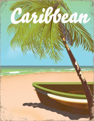 Caribbean Travel Poster