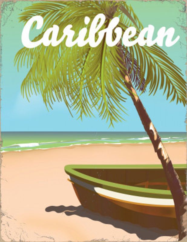 Caribbean Travel Poster