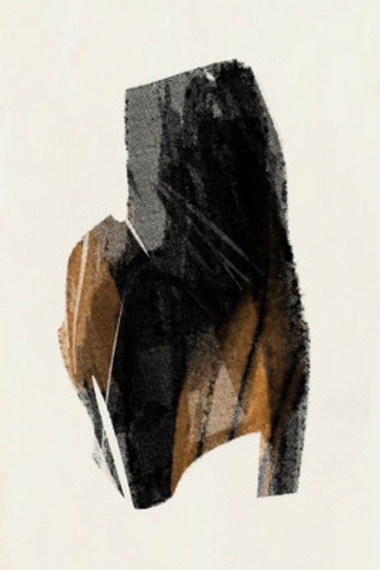 Black Figure On Neutral Background