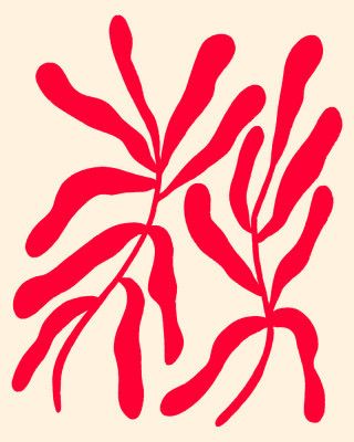 Red Stylized Branches
