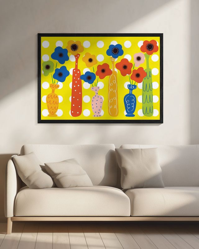 Pop Flowers _Yellow Dotty