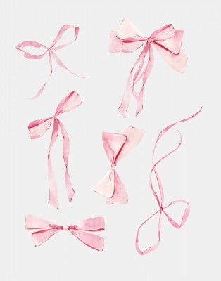 6 Bows Pink