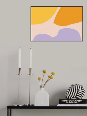 Soft Pastel Shapes in Yellow Orange and Purple