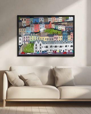 Beautiful Irish Town With colorful Houses