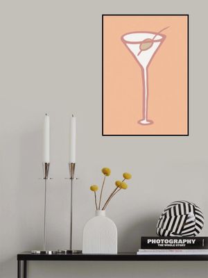 Olive In Glass Peach Fuzz Poster
