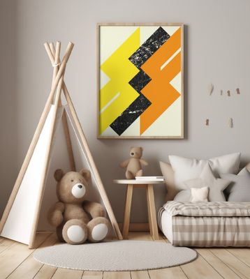 Geometric Design with Bold Angular Shapes
