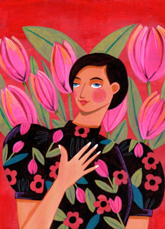 Abstract Modern Woman Portrait