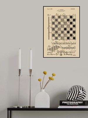 Checker and Chess Board Patent 1921