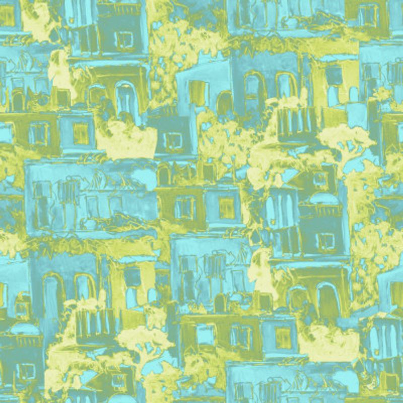 Repeatpat Village2 Pastel Aqua