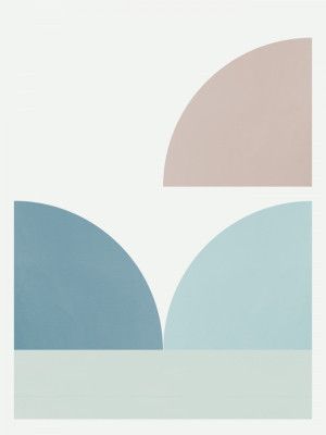 Geometric Shapes in Muted Pastel Tones