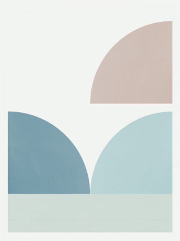Geometric Shapes in Muted Pastel Tones