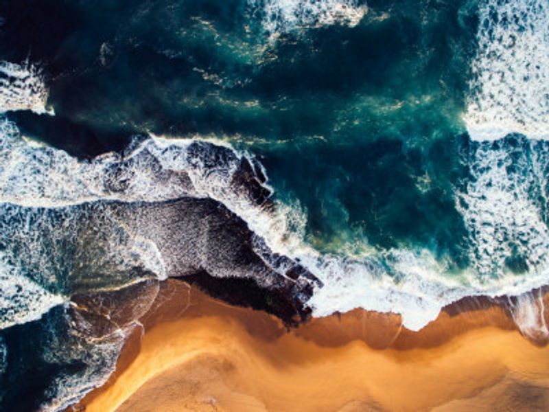 Deep Blue Ocean Waves