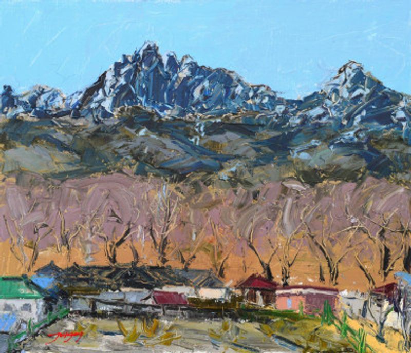 Bukhansan Mountain in Seoul Korea