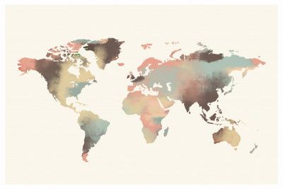 Watercolor World Map