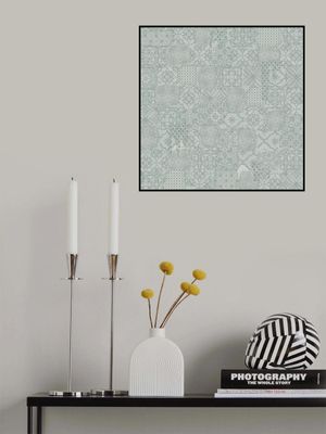 Vintage Tile Pattern Clash Sage Green