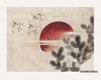 Birds and Sunset, From Album of Sketches (1814)