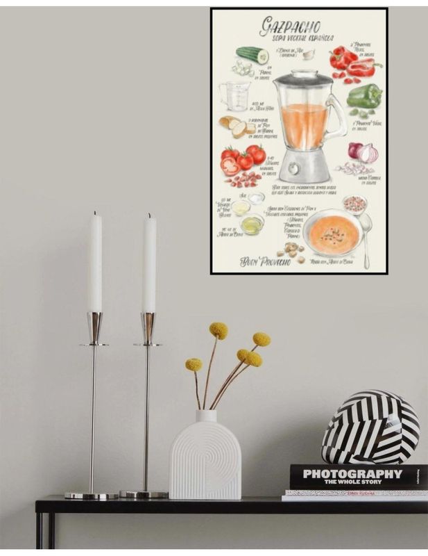 Gazpacho Illustrated Recipe In Spanish,  