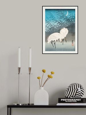 Egrets and Reeds In Moonlight (1926)