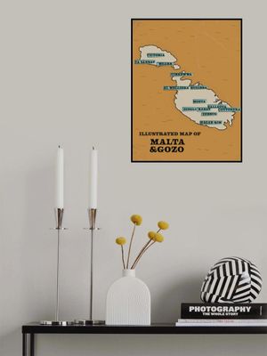 Illustrated Map Of Malta &amp; Gozo