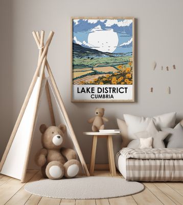 Lake District Vintage Travel Poster