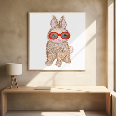 Bunny with Red Sunglasses