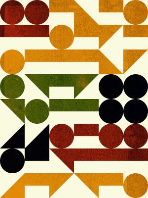 Geometric Pattern With Bold Colors