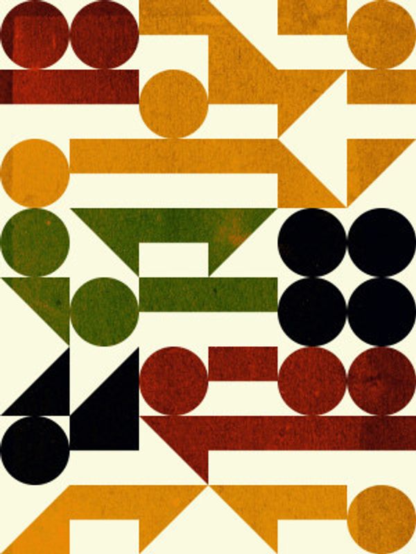 Geometric Pattern With Bold Colors