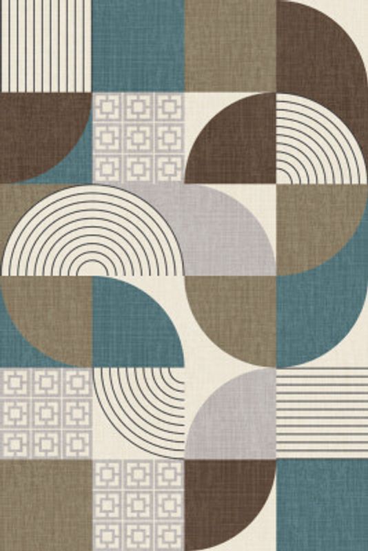 Palm Springs Desert Shapes Khaki Teal