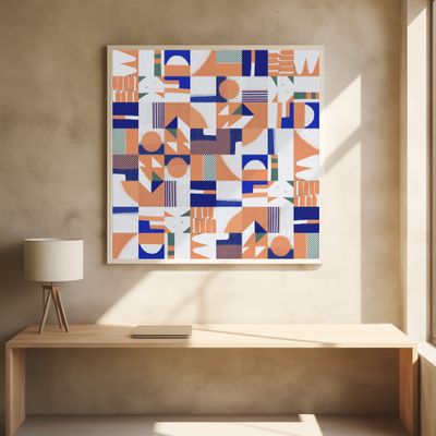 Mid Century Grid Pattern