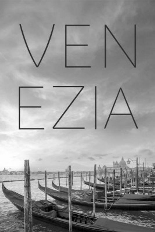 VENICE Gondolas &amp; Santa Maria della Salute | Text &amp; Skyline